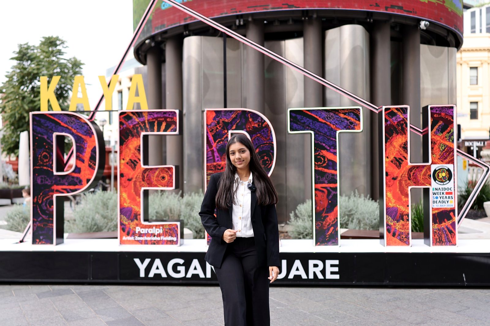 MSA Digital content shoot at the PERTH sign in Yagan Square